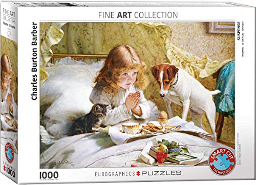 Bundle of 2 |Suspense by Charles Burton Barber 1000-Piece Puzzle + Smart Puzzle Glue Sheets
