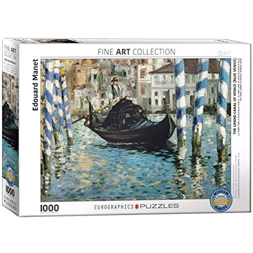 Bundle of 2 |EuroGraphics Grand Canal of Venice by Edouard Magnet (1000-Piece) Puzzle + Smart Puzzle Glue Sheets