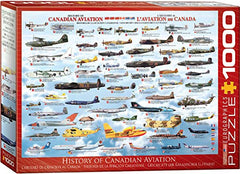 Bundle of 2 |EuroGraphics History Canadian Aviation 1000-Piece Puzzle + Smart Puzzle Glue Sheets