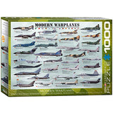 Bundle of 2 |EuroGraphics Modern Warplanes Puzzle (1000-Piece) + Smart Puzzle Glue Sheets