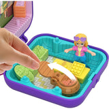 Polly Pocket Tiny Pocket Places Polly Farmer's Market Compact with Removable Lemonade Stand, Photo Customization, Reveals, Micro Polly Doll and Sticker Sheet