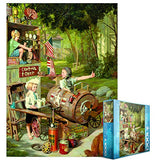 Bundle of 2 |EuroGraphics The Barnstormers Jigsaw Puzzle (1000-Piece) + Smart Puzzle Glue Sheets