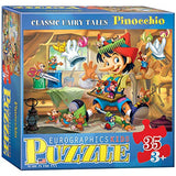 Bundle of 2 |EuroGraphics 35-Piece Classicic Fairy Tales Pinocchio Puzzle + Smart Puzzle Glue Sheets
