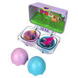 Bundle of 2 | PoIIy Pocket, Mystery Surprise Egg Carton |  Purple Birthday Party Bounce House &  Pink Rainbow Playground Theme