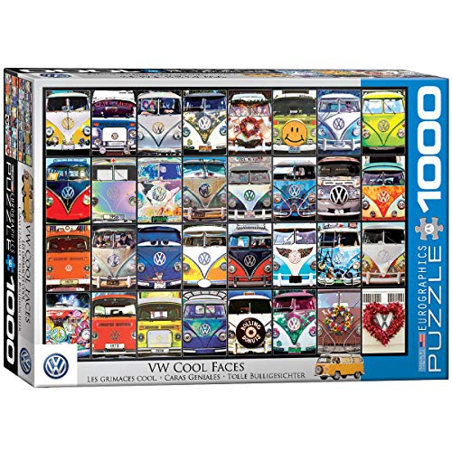 Bundle of 2 |EuroGraphics VW Cool Bus (1000-Piece) Puzzle + Smart Puzzle Glue Sheets