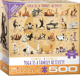 Bundle of 2 |Eurographics Yoga is a Family Activity 500-Piece Puzzle + Smart Puzzle Glue Sheets
