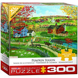 Bundle of 2 |Eurographics Pumpkin Season 300-Piece Puzzle + Smart Puzzle Glue Sheets