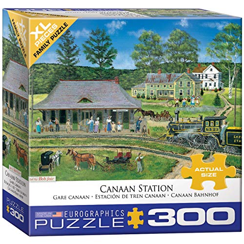 Bundle of 2 |Eurographics Canaan Station 300-Piece Puzzle + Smart Puzzle Glue Sheets