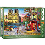 Bundle of 2 |EuroGraphics Notre Dame by Dominic Davison 1000-Piece Puzzle + Smart Puzzle Glue Sheets