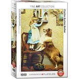 Bundle of 2 |Little Girl and Her Sheltie 1000-Piece Puzzle + Smart Puzzle Glue Sheets