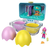 Bundle of 2 | PoIIy Pocket, Mystery Surprise Egg Carton | Blue Nighttime Cityscape & Pink Rainbow Playground Theme