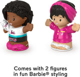 Fisher-Price Little People Barbie Toddler Toys Sleepover Figure Pack,2 Characters for Pretend Play Ages 18+ Months