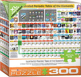 Bundle of 2 |Eurographics Illustrated Periodic Table of the Elements 300-Piece Puzzle + Smart Puzzle Glue Sheets