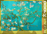 Bundle of 2 |EuroGraphics Almond Branches by Vincent Van Gogh 1000-Piece Puzzle + Smart Puzzle Glue Sheets