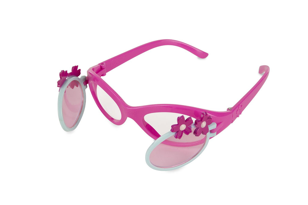 Melissa & Doug Sunny Patch Pretty Petals Flip-Open Tinted Sunglasses With UV Protection (BUNDLE)