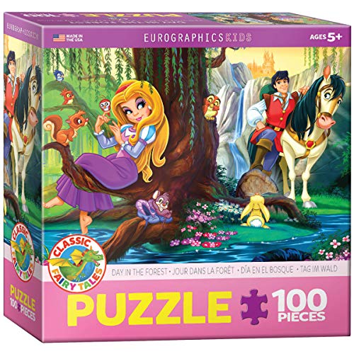 Bundle of 2 |EuroGraphics Day in the Forest Jigsaw Puzzle (100-Piece) + Smart Puzzle Glue Sheets