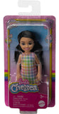 Barbie Chelsea Doll, Small Doll Wearing Removable Plaid Dress and Shoes with Black Hair & Brown Eyes
