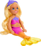 Barbie Mermaid Chelsea Doll with Wavy Blond Hair and Ombre Tail, Mermaid Toys, Headband Accessory