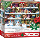 Bundle of 2 |Eurographics Christmas Stories by Paul Normand 300-Piece Puzzle + Smart Puzzle Glue Sheets