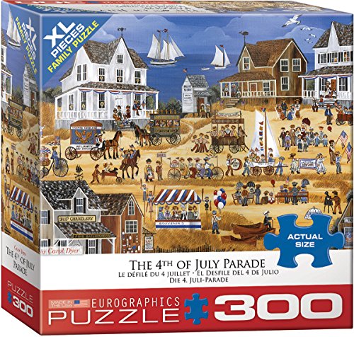 Bundle of 2 |Eurographics The 4th of July Parade by Carol Dyer 300-Piece Puzzle + Smart Puzzle Glue Sheets