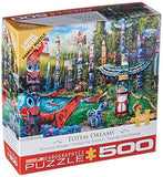 Bundle of 2 |Eurographics Totem Dreams by Jason Taylor 500-Piece Puzzle + Smart Puzzle Glue Sheets