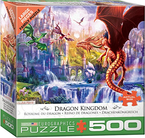 Bundle of 2 |Eurographics Dragon Clan by Jan Patrik 500-Piece Puzzle + Smart Puzzle Glue Sheets