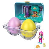 Polly Pocket Mystery Surprise Egg Carton - Blue Nighttime Cityscape Theme