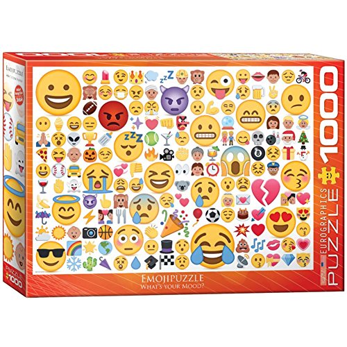 Bundle of 2 |EmojiPuzzleWhat's your Mood? 1000-Piece Puzzle + Smart Puzzle Glue Sheets