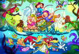 Bundle of 2 |EuroGraphics 35-Piece Classicic Fairy Tales The Three Little Pigs Puzzle + Smart Puzzle Glue Sheets