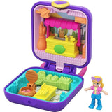 Polly Pocket Tiny Pocket Places Polly Farmer's Market Compact with Removable Lemonade Stand, Photo Customization, Reveals, Micro Polly Doll and Sticker Sheet