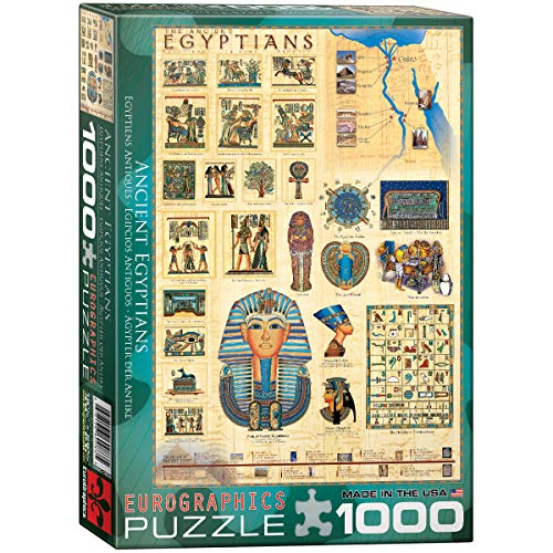 Bundle of 2 |EuroGraphics Egyptians 1000-Piece Puzzle + Smart Puzzle Glue Sheets