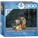 Bundle of 2 |Eurographics Boys Best Friend Puzzle, 300-Piece + Smart Puzzle Glue Sheets
