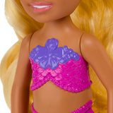 Barbie Mermaid Chelsea Doll with Wavy Blond Hair and Ombre Tail, Mermaid Toys, Headband Accessory