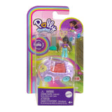 MATTEL Polly with Blue Animal and Purple Car Polly Pocket Doll and Vehicle