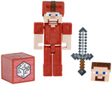 Mattel Minecraft Earth 3.25" Steve in Red Leather Figure