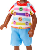 Barbie Chelsea Doll, Small Boy Doll Wearing Removable Romper and Shoes with Brown Hair & Brown Eyes Blue Eyes