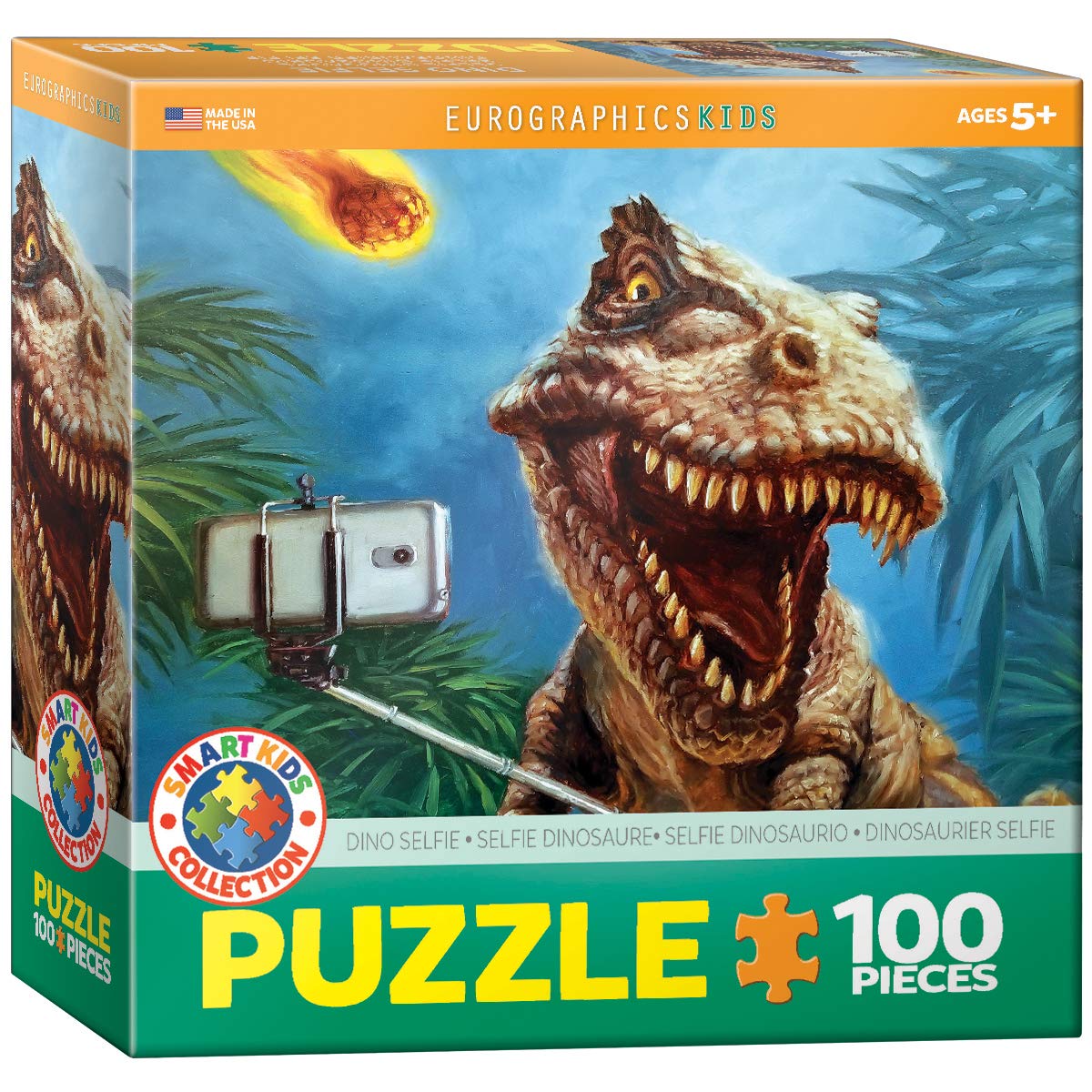 EuroGraphics Dino Selfie by Lucia Heffernan 100-Piece Puzzle