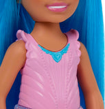 Barbie Royal Chelsea Doll with Blue Hair & White Headband Wearing Removable Skirt & Shoes