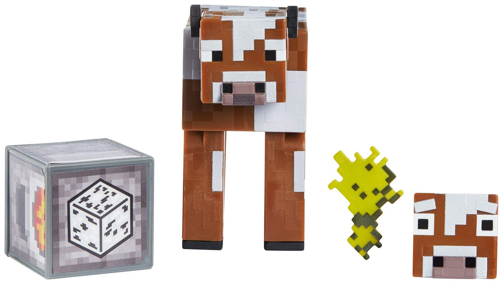 Mattel Minecraft 3.25" Cow, Multi (GLC67)