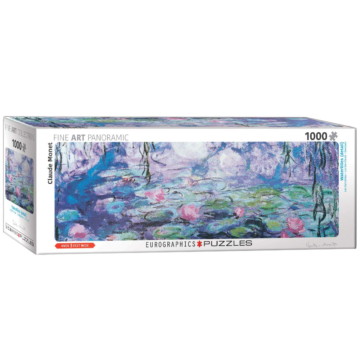 Bundle of 2 |EuroGraphics Flowers Plants Grass Purple Green Puzzle 1000-Piece + Smart Puzzle Glue Sheets