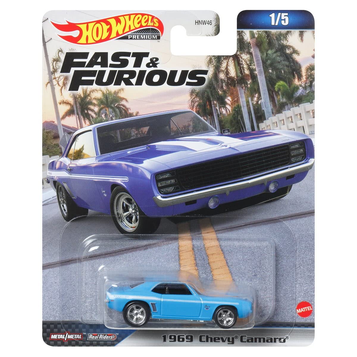 Hot Wheels Fast and Furious 1:64 1969 Chevy Camaro [3 Years and Up]