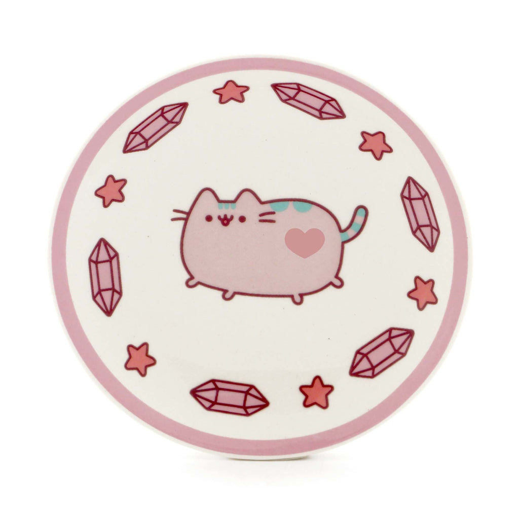 Pusheen by Our Name is Mud Pusheen Purple Trinket Tray Stoneware Dish, 4 Inches