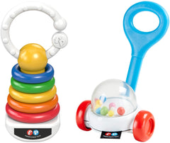 Fisher Price Corn Popper Rattle & Rock-A-Stack Clacker Set
