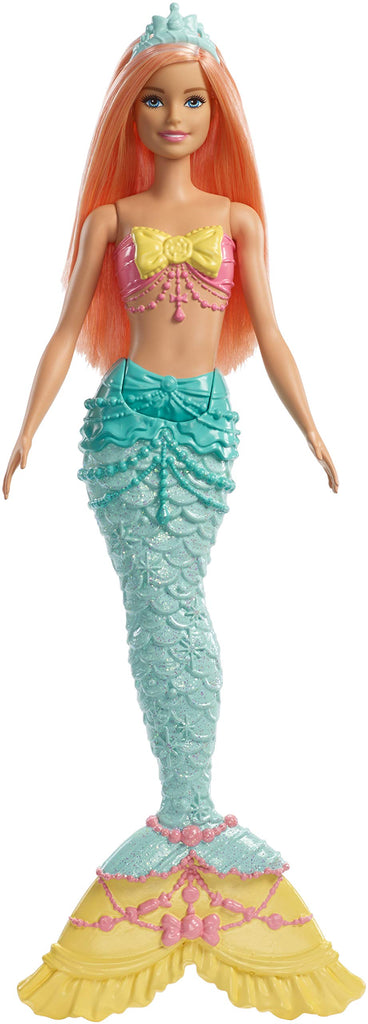 Barbie Dreamtopia Mermaid Doll, approx. 12-inch, Rainbow Tail, Coral Hair, for 3 to 7 Year Olds