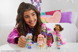 Barbie Doll, Mini Toys, Barbie Extra Mini Minis Doll with Blue Hair, Sporty Outfit and Roller Skates, Clothes and Accessories