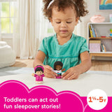 Fisher-Price Little People Barbie Toddler Toys Sleepover Figure Pack,2 Characters for Pretend Play Ages 18+ Months