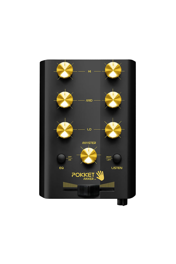 Pokket Mixer Mobile Mini DJ Mixer - Speakers - Retail Packaging - Black Goldstar