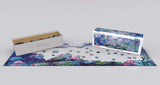 Bundle of 2 |EuroGraphics Flowers Plants Grass Purple Green Puzzle 1000-Piece + Smart Puzzle Glue Sheets