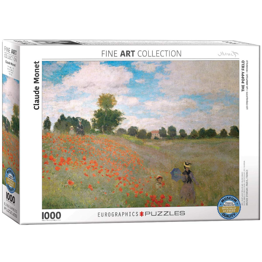 EuroGraphics The Poppy Field by Claude Monet (1000 Piece) Puzzle, Model:6000-0826