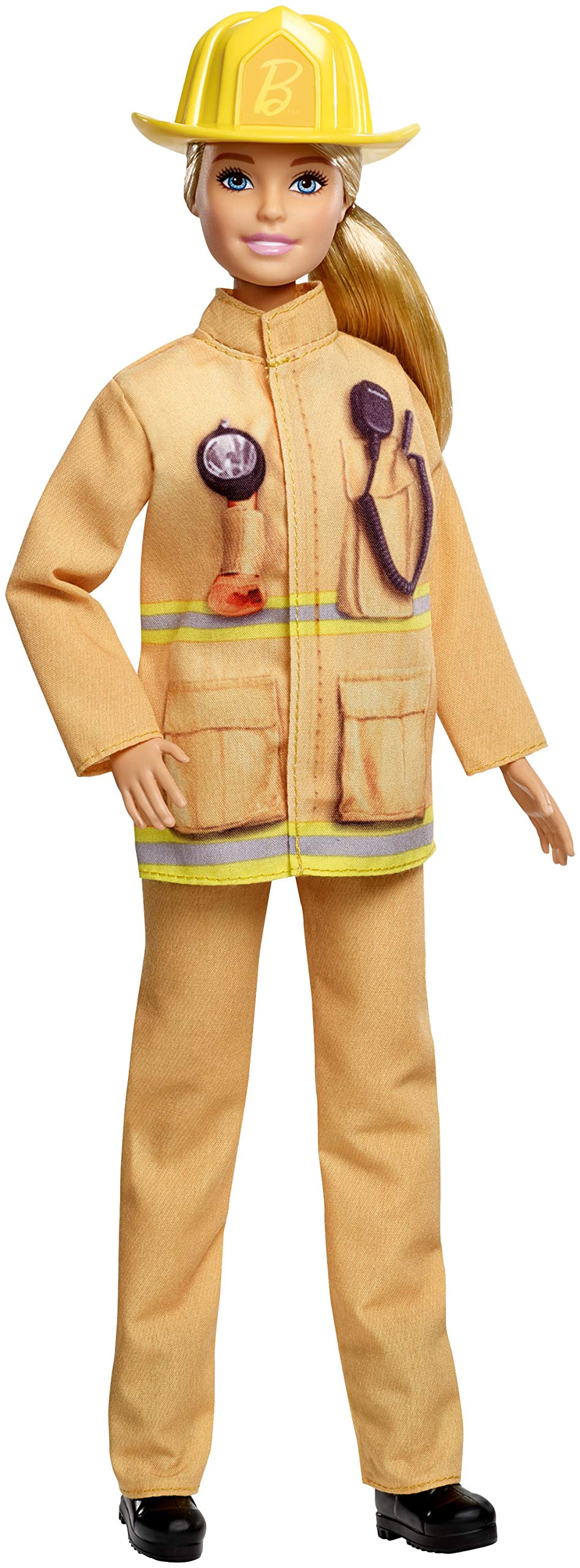 Barbie Firefighter Doll, Blonde, Wearing Firefighter Uniform and Hat